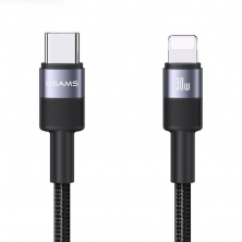 Cáp sạc nhanh USAMS SJ729 30W Type-C To Lightning Aluminum Alloy SY Series