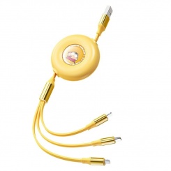 Cáp Sạc Đa Năng ROCK Crayon Shinchan G16 3-in-1 USB to M+L+C 3.5A (1m, 480Mbps)