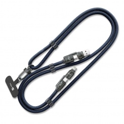 Dây Sạc Nhanh All-in-1 65W (Type-C / Lightning / USB-A) Kèm Dây Đeo 