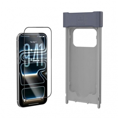 Kính Cường Lực Wiwu Ultra Hard 3D Kèm Khung Tự Dán – iPhone 17pro/promax