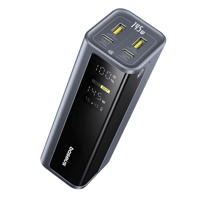 Pin Dự Phòng 2C+2A Baseus EnerGeek GP12 20800mAh 145W (with Digital Display, Bao gồm C to C Cable 1M 100W) 
