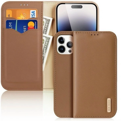 Ốp da dạng ví iPhone  (15Pro / 15 ProMax / 16Pro / 16 ProMax) Dux Ducis HIVO