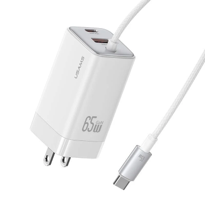 Củ Sạc Nhanh 2C+1A GaN  65W - USAMS 