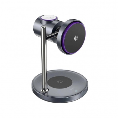 Dock sạc không dây từ tính 3 trong 1 WiWU Wi-W041 (Qi2.2)