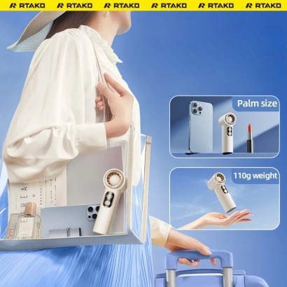 Quạt Tích Điện Mini Cầm Tay RTAKO 