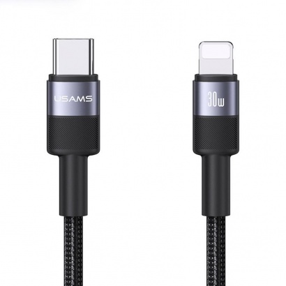 Cáp sạc nhanh USAMS SJ729 30W Type-C To Lightning Aluminum Alloy SY Series