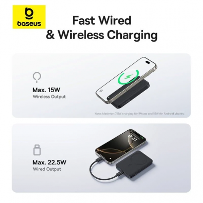 Pin Dự Phòng Không Dây MagSafe 10000mAh 22.5W Baseus 