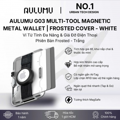Ví MagSafe Kim Loại Đa Năng Aulumu G03 - Frosted