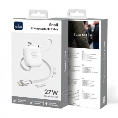 CÁP SẠC USB-C TO LIGHTNING CÓ THỂ THU GỌN WiWU 27W