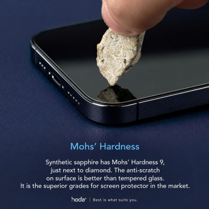 Kính cường lực HODA Sapphire chống nhìn trộm cho iPhone 17 Pro Max / 18 Pro Max