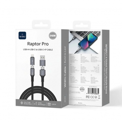 Cáp sạc nhanh WiWU Raptor Pro 240W Wi-C085 