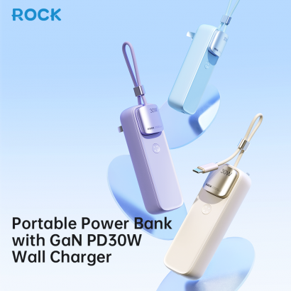 Pin Dự Phòng Kiêm Củ Sạc 5000mAh  ROCK