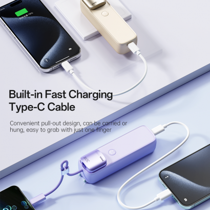 Pin Dự Phòng Kiêm Củ Sạc 5000mAh  ROCK