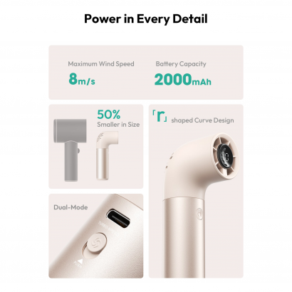 Quạt tích điện Mini cầm tay 2000mAh AECOOLY