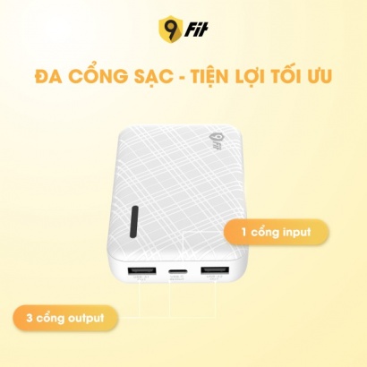 Sạc dự phòng 9Fit Lite series 10.000mAh Sạc dự phòng 9Fit Lite series 10.000mAh