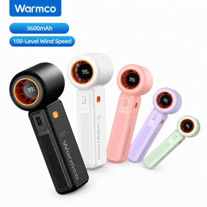Quạt Mini Turbo Cầm Tay Warmco 3600mAh