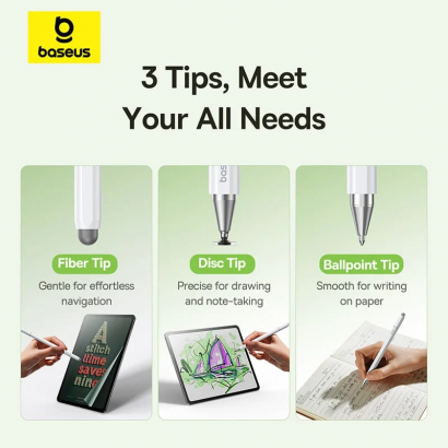 Bút Cám Ứng BASEUS Smooth Writing III 3-in-1