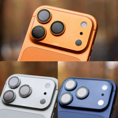 Kính Camera HODA Sapphire 2in1 Chống Trầy Kèm Dán Viền iPhone 17 Pro | 17 Pro Max