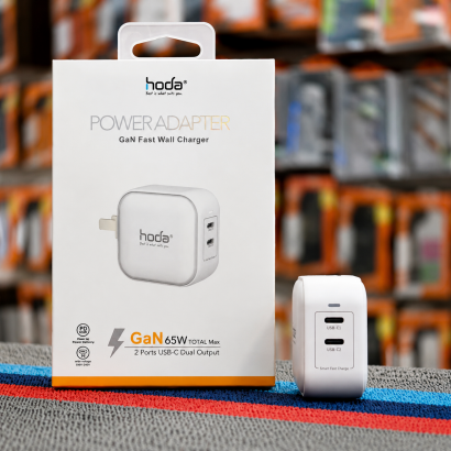 Củ Sạc Nhanh Hoda GaN 65W 2 Cổng USB-C PD/PPS