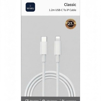 Cáp sạc nhanh WIWU Classic 27W C to IP 