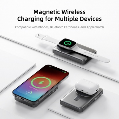 Pin Sạc Không Dây Nam Châm 5in1 10000mAh ROCK