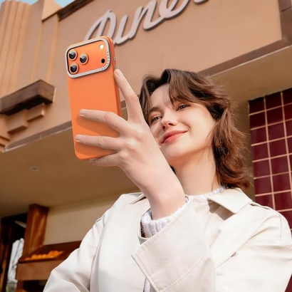 Ốp lưng da PU từ tính memumi cho iPhone 17 Pro Max 