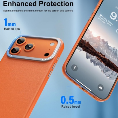 Ốp lưng da PU từ tính memumi cho iPhone 17 Pro Max 