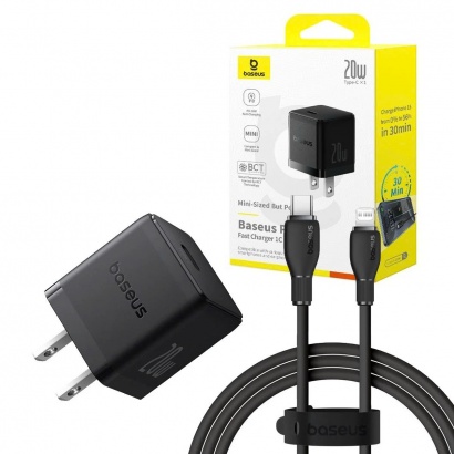 Bộ Sạc Nhanh Kèm Cáp Baseus Palm 1C 20W