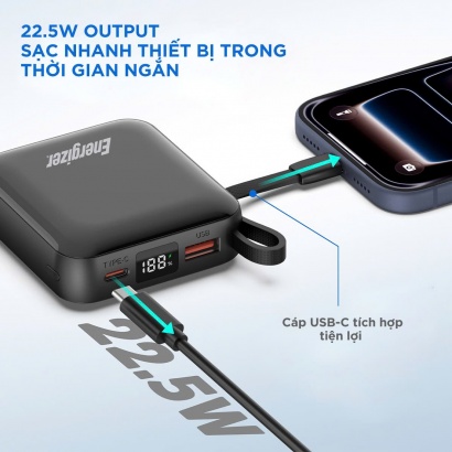 Sạc dự phòng 10.000mAh Energizer UE10095PQ