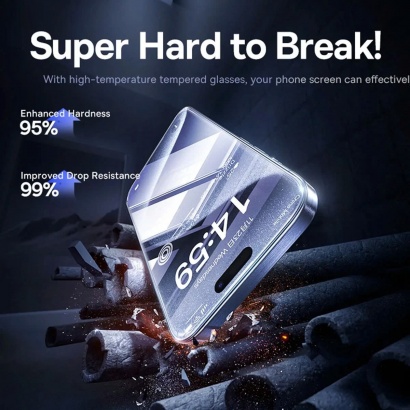 Kính Cường Lực iPhone 16 Pro, iPhone 16 Promax Baseus