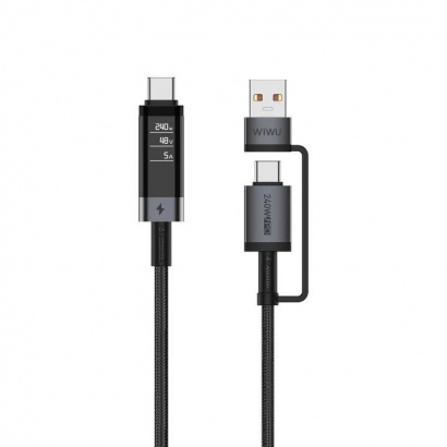 CÁP SẠC WiWU 240W USB-A+C TO USB-C Wi-C109