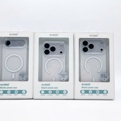Ốp cứng Memumi Slim Magsafe trong suốt iPhone 17 series