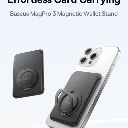 Ví thẻ tích hợp Ring nam châm MagSafe gắn lưng iPhone Baseus