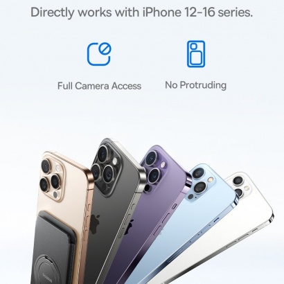 Ví thẻ tích hợp Ring nam châm MagSafe gắn lưng iPhone Baseus