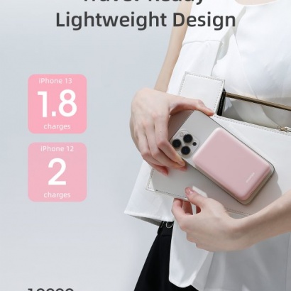 Sạc dự phòng 10000mAh Innostyle PowerMag Slim IM20 - Pink