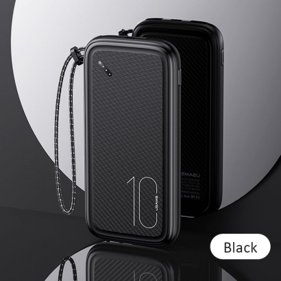 Pin Dự Phòng USAMS CD150 10000mAh  (Dual Input, Dual USB, Kèm Dây Đeo) 