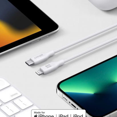 Cáp Anker 542 USB-C to Lightning 1.8m TPE Bio-Based White_A80B2  