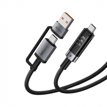 CÁP SẠC WiWU 240W USB-A+C TO USB-C Wi-C109