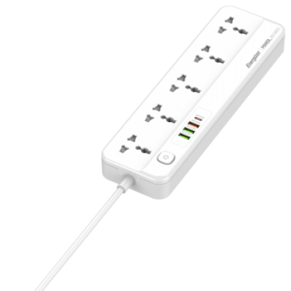 Ổ cắm điện đa năng để bàn 5AC kèm 3 USB-A & 1 PD USB-C Energizer