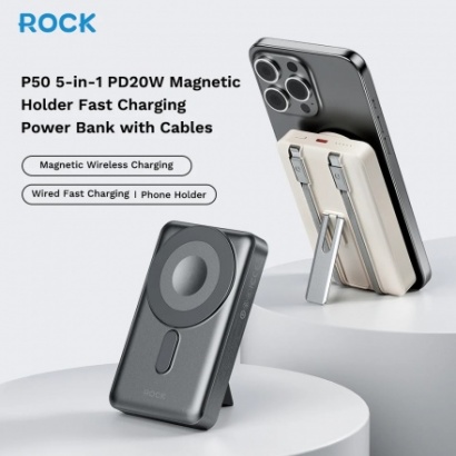 Pin Sạc Không Dây Nam Châm 5in1 10000mAh ROCK