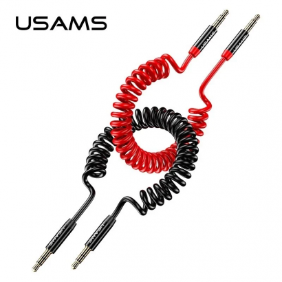 Cáp Âm Thanh 3.5mm (Cáp lò xo, 1.2M) -  USAMS SJ256