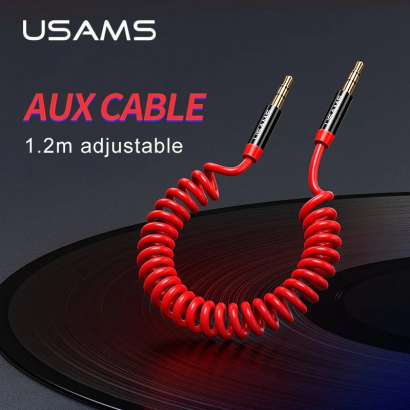 Cáp Âm Thanh 3.5mm (Cáp lò xo, 1.2M) -  USAMS SJ256