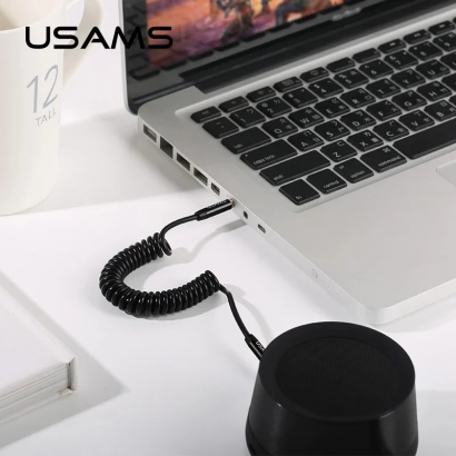 Cáp Âm Thanh 3.5mm (Cáp lò xo, 1.2M) -  USAMS SJ256