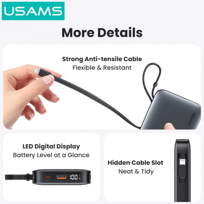 Pin Dự Phòng USAMS 10000mAh 20W - CD228