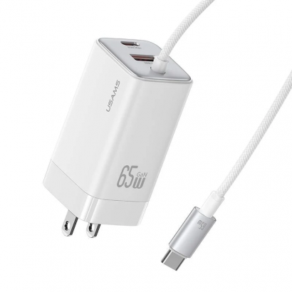 Củ Sạc Nhanh 2C+1A GaN  65W - USAMS 