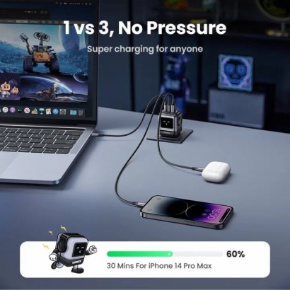 Củ sạc nhanh 65W RoboGaN Mini Ugreen CD361