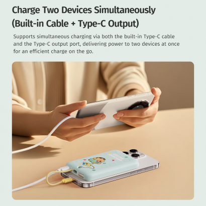 Pin Dự Phòng Magsafe 10000mAh 20W  ROCK Crayon Shinchan 
