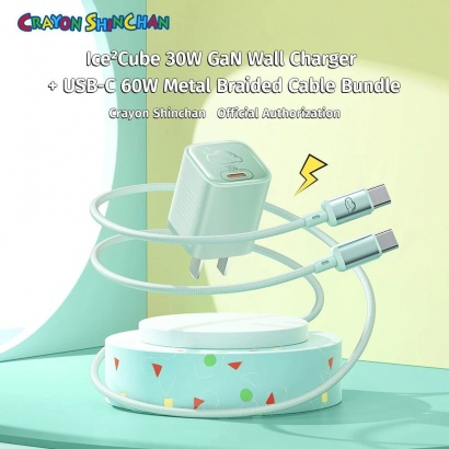 Combo Sạc Nhanh 30W kèm Cáp C to C ROCK Crayon Shinchan