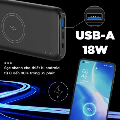 Pin dự phòng không dây 10.000mAh Energizer QE10009PQ