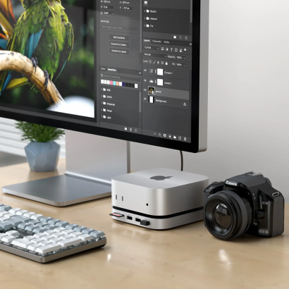 Đế Kiêm Hub Chuyển Đổi 5in1 Cho Mac Mini M4 SATECHI